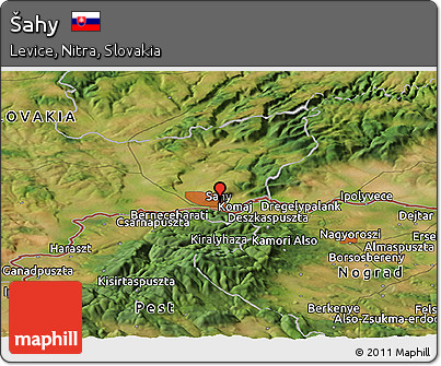 Satellite Panoramic Map of Šahy