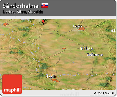 Satellite Panoramic Map of Sándorhalma
