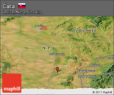 Satellite Panoramic Map of Čata