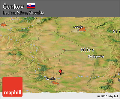 Satellite Panoramic Map of Čenkov