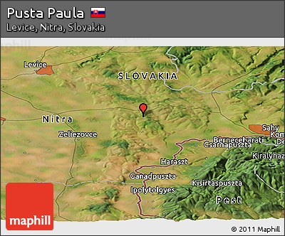 Satellite Panoramic Map of Pusta Paula