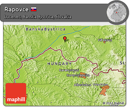 Physical 3D Map of Rapovce