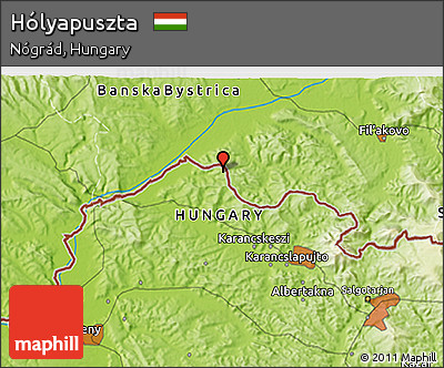 Physical 3D Map of Hólyapuszta