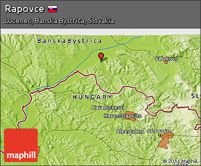 Physical 3D Map of Rapovce