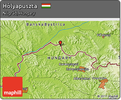 Physical 3D Map of Hólyapuszta