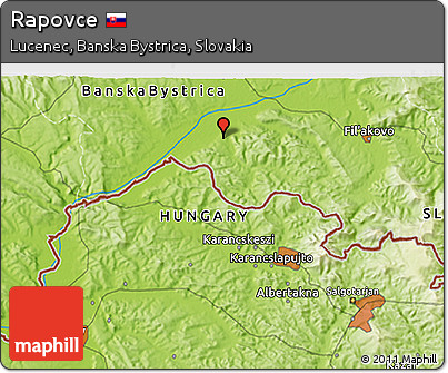 Physical 3D Map of Rapovce