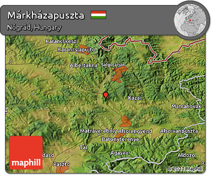 Satellite 3D Map of Márkházapuszta