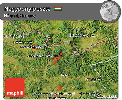 Satellite 3D Map of Nagyponyipuszta