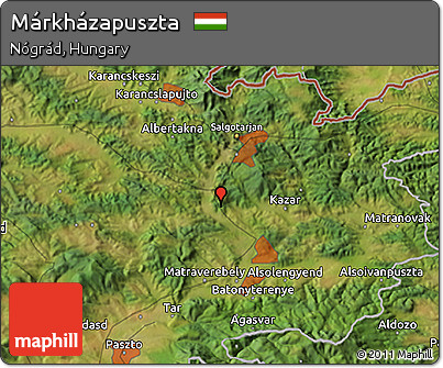 Satellite 3D Map of Márkházapuszta