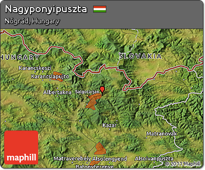 Satellite 3D Map of Nagyponyipuszta