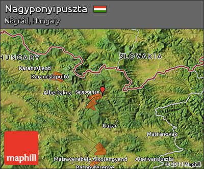 Satellite 3D Map of Nagyponyipuszta