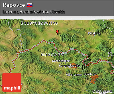Satellite 3D Map of Rapovce