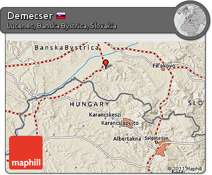 Shaded Relief 3D Map of Demecser