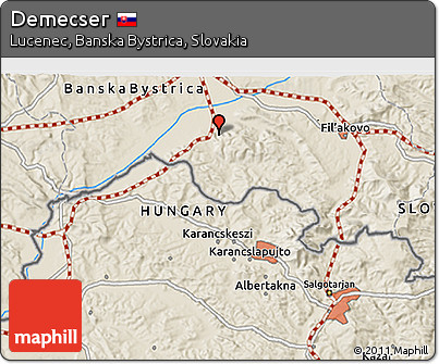 Shaded Relief 3D Map of Demecser