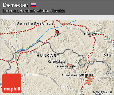 Shaded Relief 3D Map of Demecser