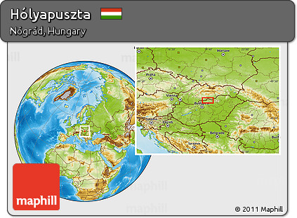 Physical Location Map of Hólyapuszta