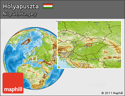 Physical Location Map of Hólyapuszta