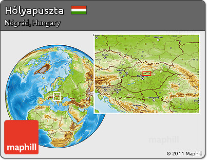 Physical Location Map of Hólyapuszta