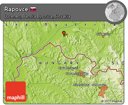 Physical Map of Rapovce
