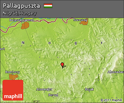 Physical Map of Pallagpuszta
