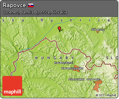 Physical Map of Rapovce