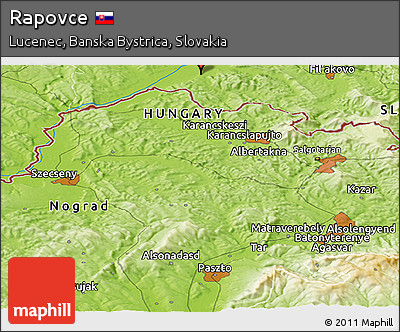 Physical Panoramic Map of Rapovce