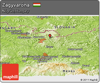 Physical Panoramic Map of Zagyvaróna