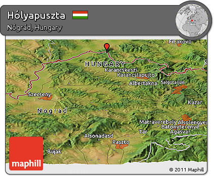 Satellite Panoramic Map of Hólyapuszta