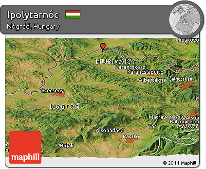 Satellite Panoramic Map of Ipolytarnóc