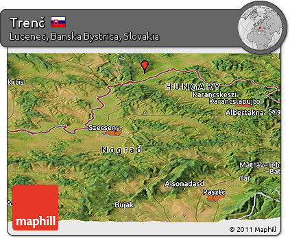 Satellite Panoramic Map of Trenč