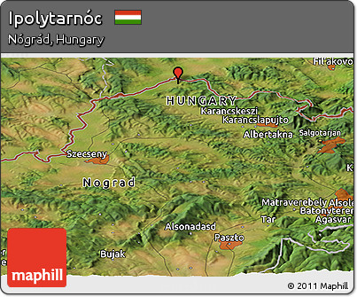 Satellite Panoramic Map of Ipolytarnóc