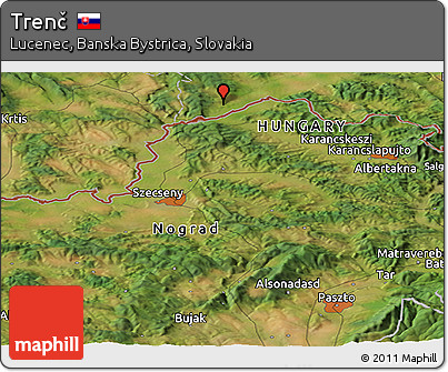 Satellite Panoramic Map of Trenč