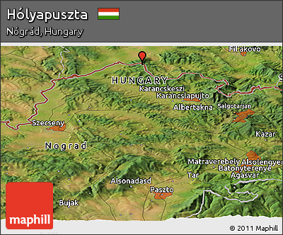 Satellite Panoramic Map of Hólyapuszta