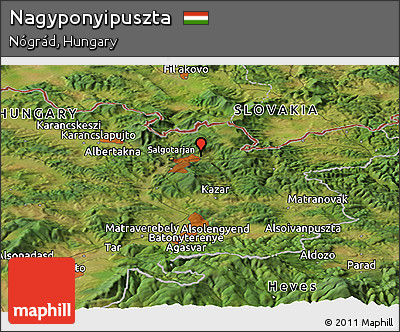 Satellite Panoramic Map of Nagyponyipuszta