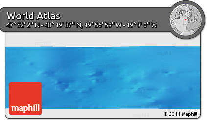 Physical Panoramic Map of the Area around 48° 5' 50" N, 19° 28' 30" W