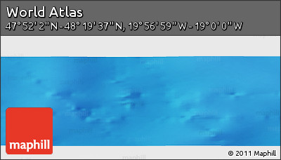 Physical Panoramic Map of the Area around 48° 5' 50" N, 19° 28' 30" W