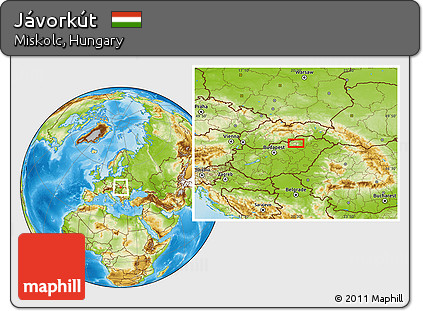Physical Location Map of Jávorkút