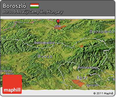 Satellite Panoramic Map of Boroszló