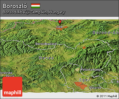 Satellite Panoramic Map of Boroszló