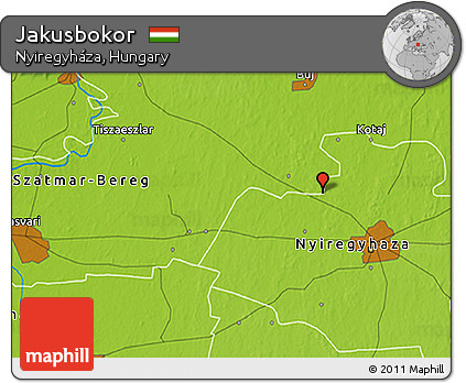 Physical 3D Map of Jakusbokor