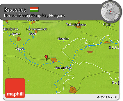 Physical 3D Map of Kiscsécs