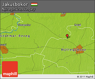 Physical 3D Map of Jakusbokor