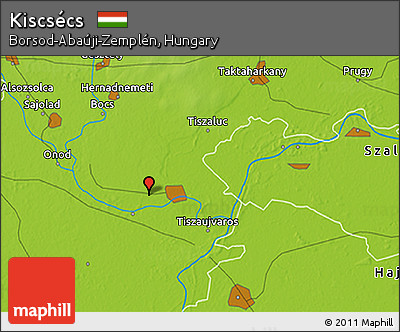 Physical 3D Map of Kiscsécs