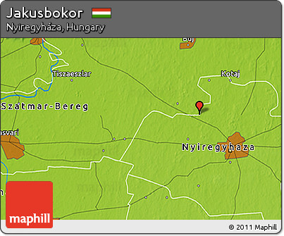 Physical 3D Map of Jakusbokor