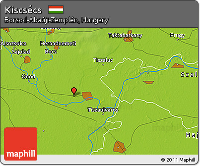 Physical 3D Map of Kiscsécs