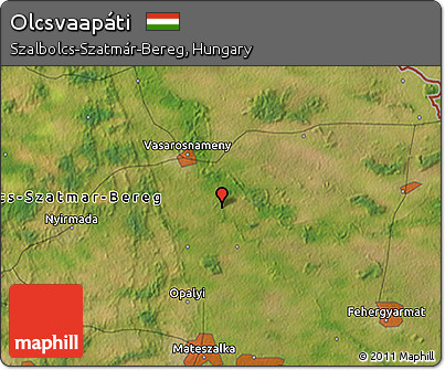 Satellite 3D Map of Olcsvaapáti
