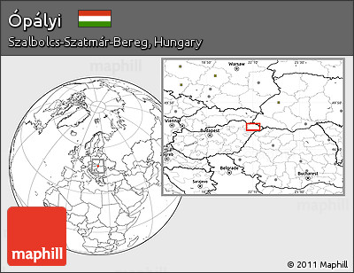 Blank Location Map of Ópályi