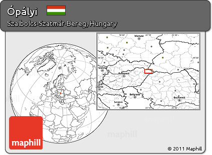 Blank Location Map of Ópályi