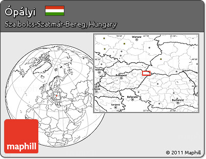 Blank Location Map of Ópályi