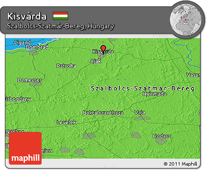 Political Panoramic Map of Kisvárda
